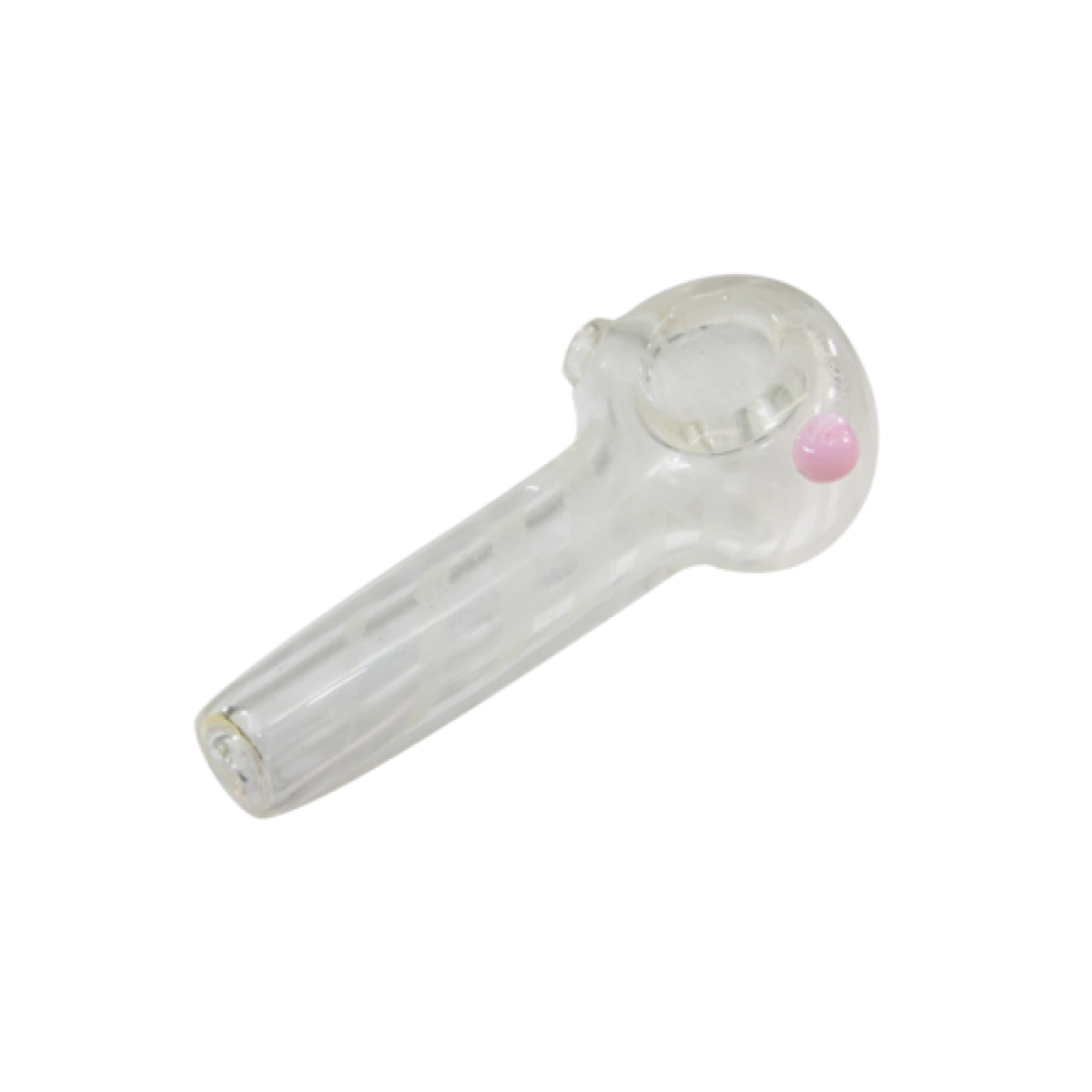 4 in. Glow in the Dark Glass Handpipe with Spiral